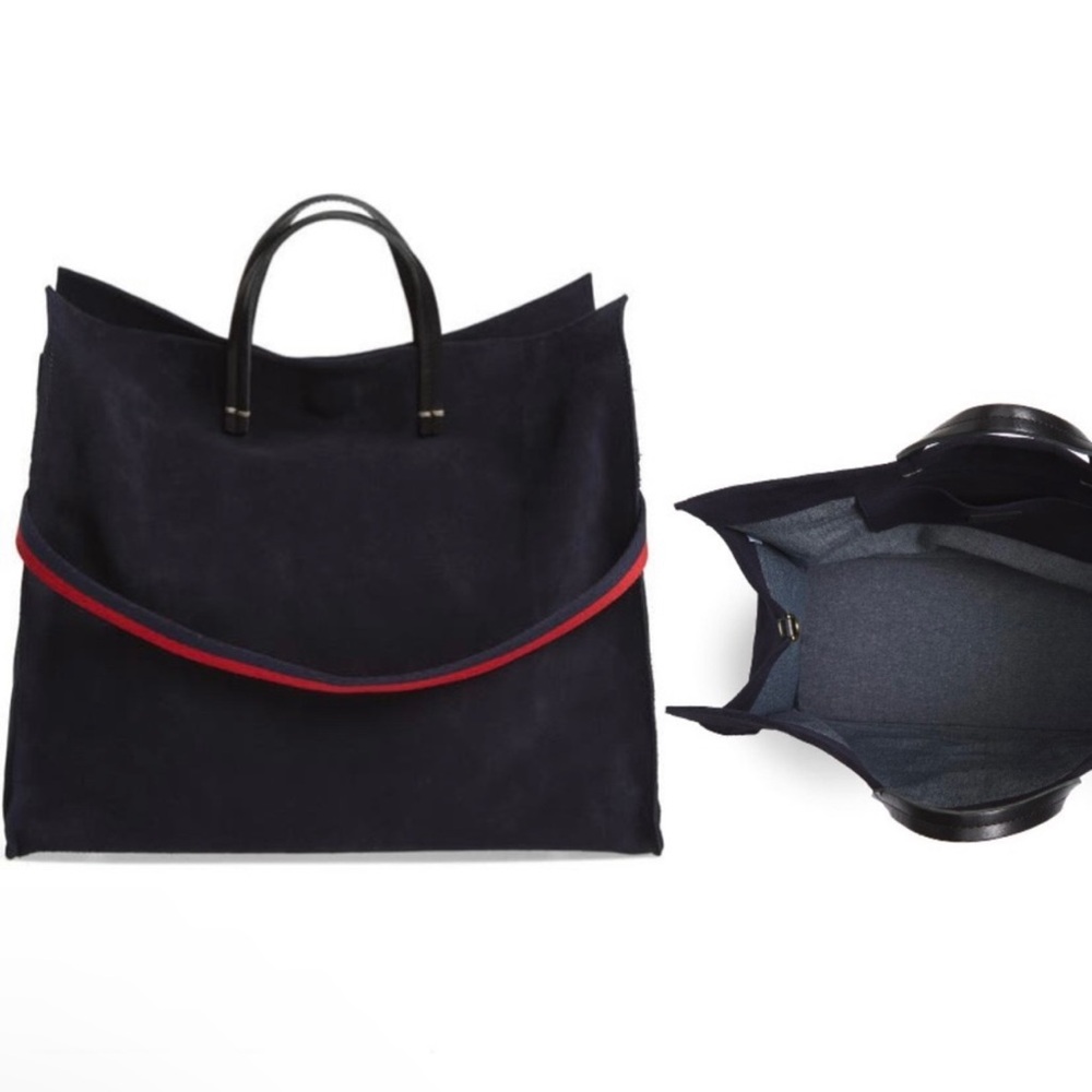 Clare V Simple Suede Tote in Navy MOVING SALE